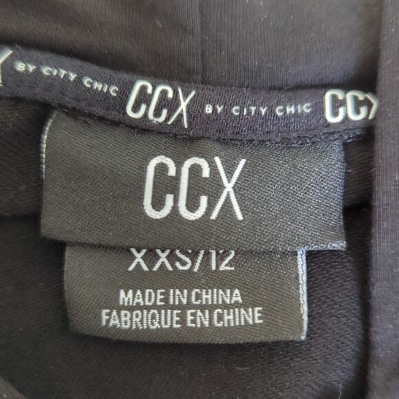 CCX City Chic Athletic Dress Womens 12 Sporty Hooded Sleeveless Zip Cinch Summer - Picture 3 of 7